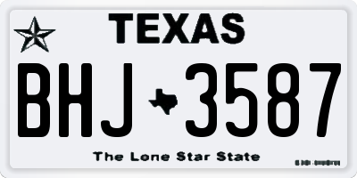 TX license plate BHJ3587
