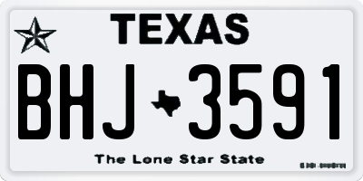 TX license plate BHJ3591