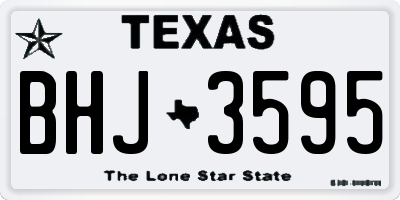 TX license plate BHJ3595