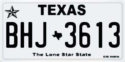 TX license plate BHJ3613
