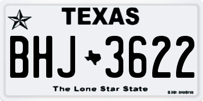 TX license plate BHJ3622