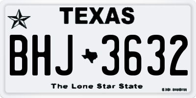 TX license plate BHJ3632