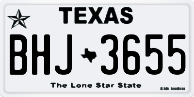 TX license plate BHJ3655