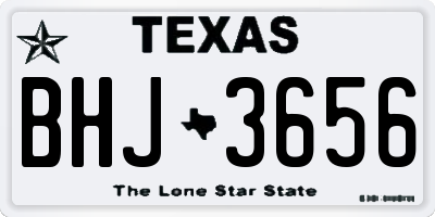 TX license plate BHJ3656