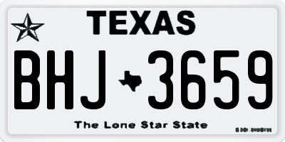 TX license plate BHJ3659