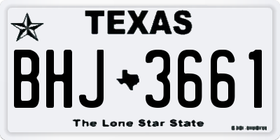 TX license plate BHJ3661