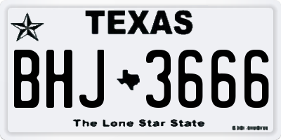 TX license plate BHJ3666