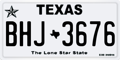 TX license plate BHJ3676