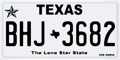 TX license plate BHJ3682