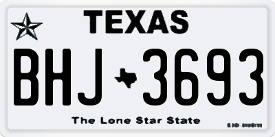 TX license plate BHJ3693