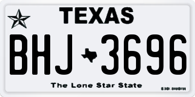 TX license plate BHJ3696