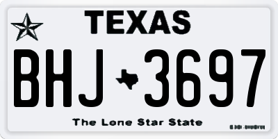 TX license plate BHJ3697