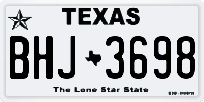 TX license plate BHJ3698