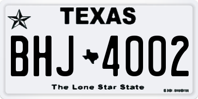 TX license plate BHJ4002