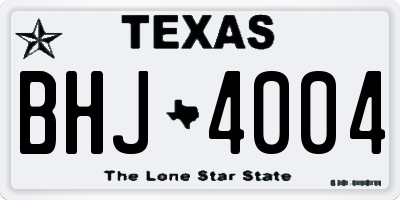 TX license plate BHJ4004