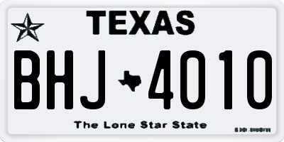 TX license plate BHJ4010