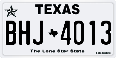 TX license plate BHJ4013
