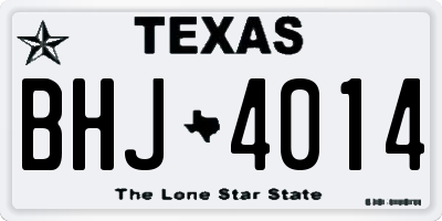 TX license plate BHJ4014