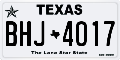 TX license plate BHJ4017
