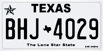 TX license plate BHJ4029