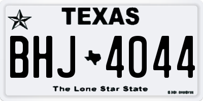 TX license plate BHJ4044