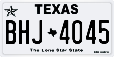TX license plate BHJ4045
