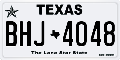 TX license plate BHJ4048