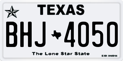 TX license plate BHJ4050