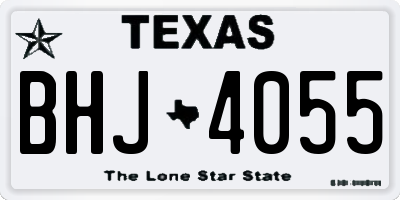 TX license plate BHJ4055