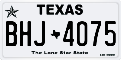TX license plate BHJ4075