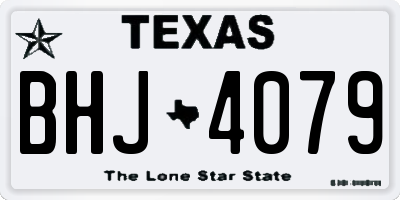 TX license plate BHJ4079