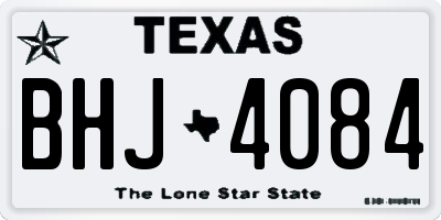 TX license plate BHJ4084