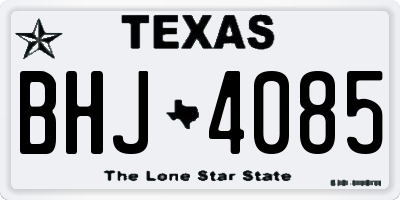 TX license plate BHJ4085
