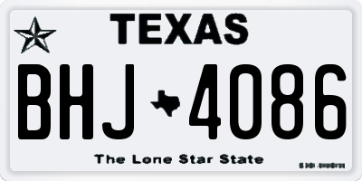 TX license plate BHJ4086