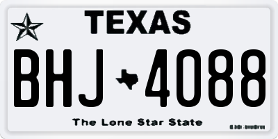 TX license plate BHJ4088