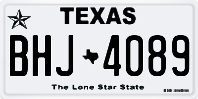 TX license plate BHJ4089
