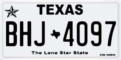 TX license plate BHJ4097