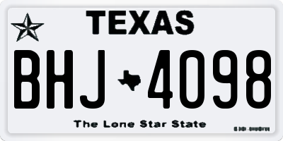 TX license plate BHJ4098