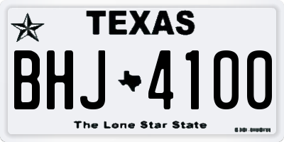 TX license plate BHJ4100