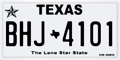 TX license plate BHJ4101