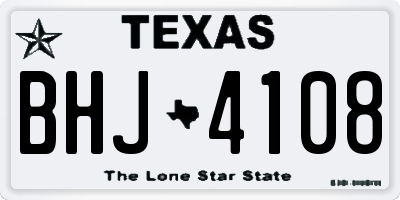 TX license plate BHJ4108