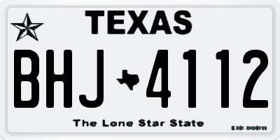 TX license plate BHJ4112