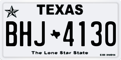 TX license plate BHJ4130
