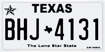 TX license plate BHJ4131