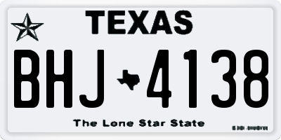 TX license plate BHJ4138