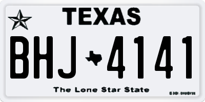 TX license plate BHJ4141
