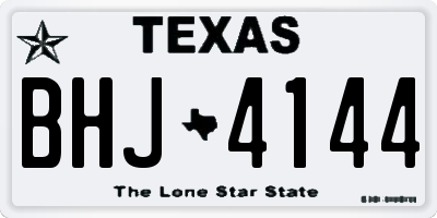 TX license plate BHJ4144