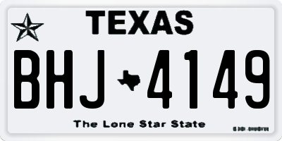 TX license plate BHJ4149