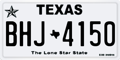 TX license plate BHJ4150