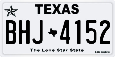 TX license plate BHJ4152